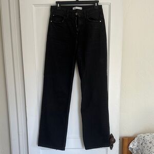 Zara Black Denim Women's High Waisted Jeans, size 4
